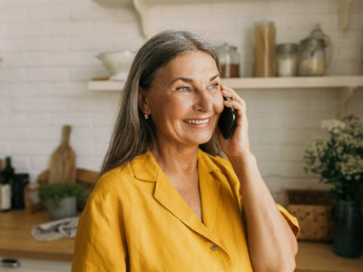 Woman talking on the phone