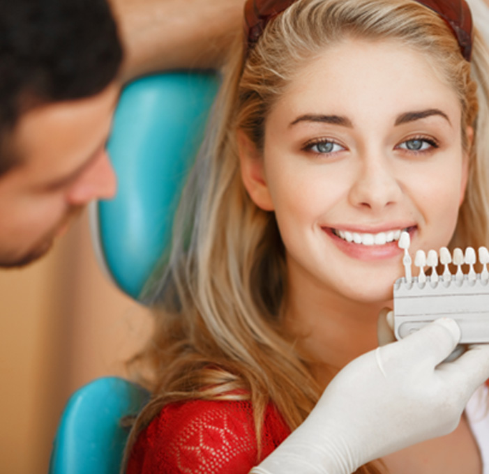 Patient in Mississauga getting teeth whitening